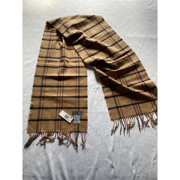 Classic Plaid Scarf With Fringe Design - Picture 1 of 6